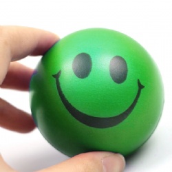 Round Stress Reliever Ball With Smiling Face